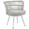 Manhattan Comfort Monaco Rope Wicker 3-Piece Patio Conversation Set with Cushions in Grey OD-CV013-GY - alternate 6